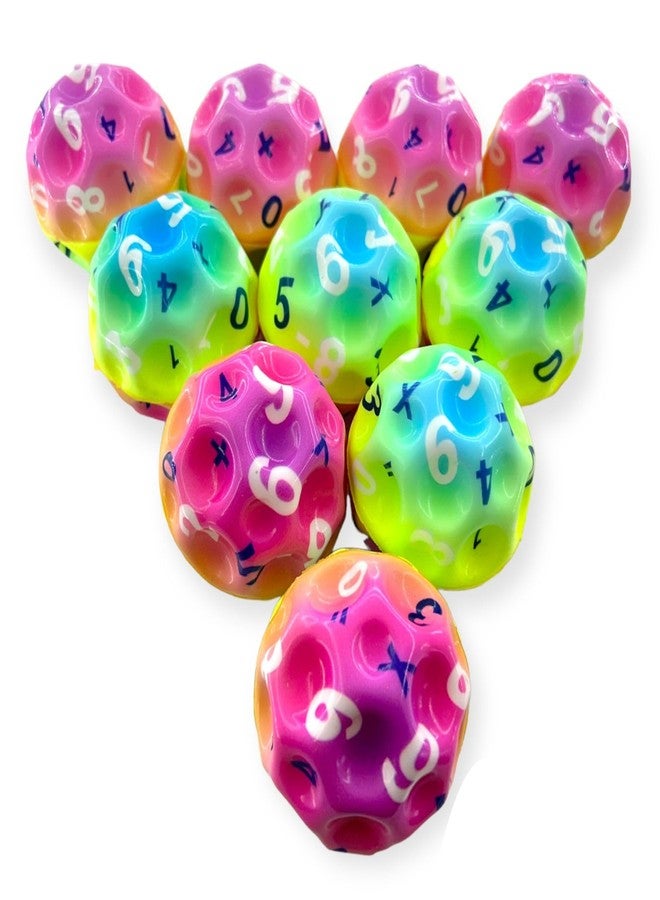 JNiL Multicoloured Plastic Spherical Balls with Numbers and Letters, Set of 1 - Image 2